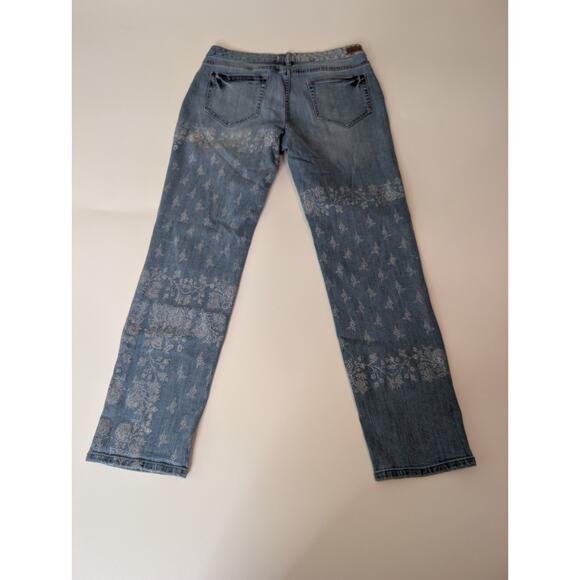 Sundance Women's Bella Etched Floral Print Straight Jeans Size 28 Boho - Picture 11 of 14